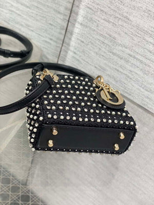 Dior S0856 Micro Lady Dior Limited edition handmade beads Black - Default Title - View 7