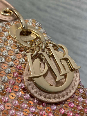 Dior S0856 Micro Lady Dior Limited edition handmade beads Pink - Default Title - View 3