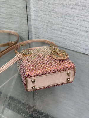 Dior S0856 Micro Lady Dior Limited edition handmade beads Pink - Default Title - View 7