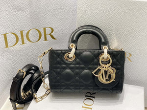 Dior S0910 Micro Lady D-joy Bag Black Cannage Lambskin - Default Title - View 1