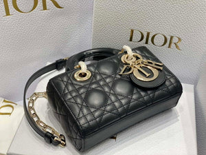 Dior S0910 Micro Lady D-joy Bag Black Cannage Lambskin - Default Title - View 5