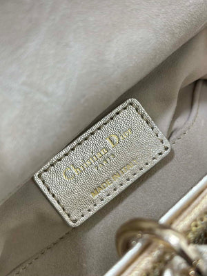 Dior S0910 Micro Lady D-joy Bag Gold-Tone Satin with Gradient Bead Embroidery - Default Title - View 9