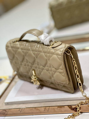 Dior S0980 Mini Miss Dior Bag Latte Cannage Lambskin Apricot - Default Title - View 4