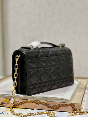 Dior S0980 Mini Miss Dior Bag Latte Cannage Lambskin Black - Default Title - View 6