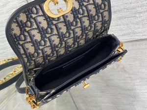 Dior S2350 30 Montaigne Avenue Double Carry East-West Mini Bag Blue Dior Oblique Jacquard - Default Title - View 8