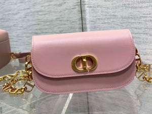 Dior S2350 30 Montaigne Avenue Double Carry East-West Mini Bag Pink Ribbed Calfskin - Default Title - View 2