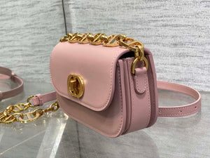 Dior S2350 30 Montaigne Avenue Double Carry East-West Mini Bag Pink Ribbed Calfskin - Default Title - View 6