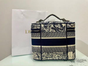 Dior S5480 DiorTravel Vanity Case Bag Navy Blue - Voguebags