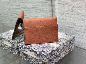 Dior S5611 Saddle Flap Card Holder Brown Grained Calfskin - Default Title - View 2