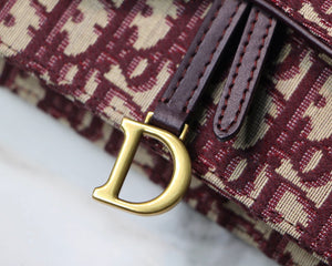Dior Saddle Belt Bag S5619 Red Dior Oblique Jacquard - Default Title - View 3