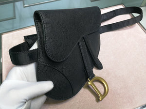 Dior Saddle Belt Bag S5632 Black grained calfskin - Default Title - View 3