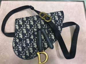 Dior Saddle Belt Bag S5632 Blue Dior Oblique Jacquard - Default Title - View 8