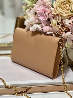 Dior S5703 Bobby EAST-WEST Pouch With Chain Caramel Beige Smooth Calfskin - Default Title - View 5