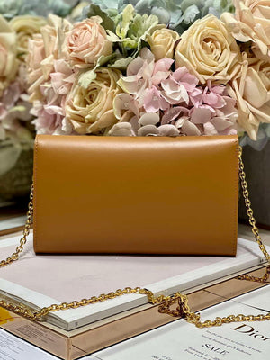 Dior S5703 Bobby EAST-WEST Pouch With Chain Brown Smooth Calfskin - Default Title - View 4