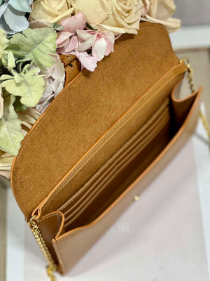 Dior S5703 Bobby EAST-WEST Pouch With Chain Brown Smooth Calfskin - Default Title - View 8