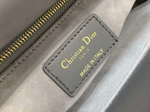 Dior Small Lady Bag Lambskin M0538 Limited Edition Heavy Industry Beads Gray - Default Title - View 9