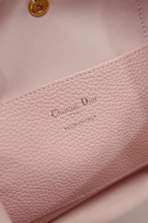 Dior M2840 Small Signature Bucket Bag Grained Calfskin Pink - Default Title - View 9