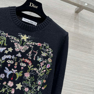 Dior Women's Floral embroidered long sleeves Sweater D38005 - S - View 4