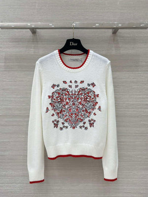 Dior Women's Floral embroidered long sleeves Sweater D38010 - S - View 1