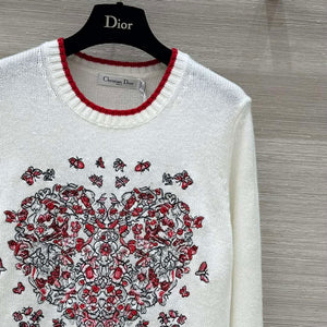 Dior Women's Floral embroidered long sleeves Sweater D38010 - S - View 4