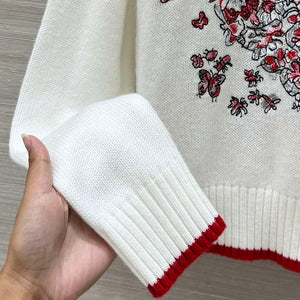 Dior Women's Floral embroidered long sleeves Sweater D38010 - S - View 6
