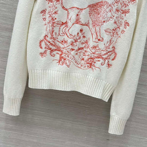 Dior Women's Floral embroidered long sleeves Sweater D38012 - S - View 6