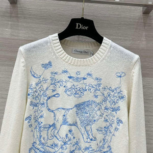 Dior Women's Floral embroidered long sleeves Sweater D38016 - S - View 4
