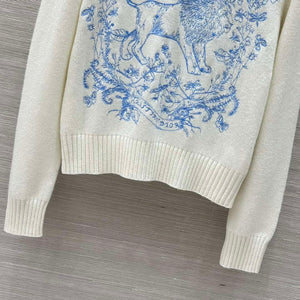 Dior Women's Floral embroidered long sleeves Sweater D38016 - S - View 6