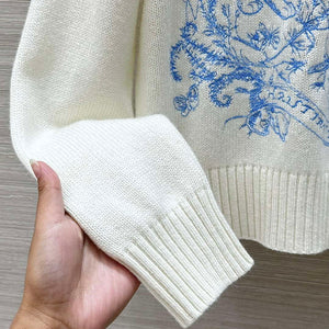 Dior Women's Floral embroidered long sleeves Sweater D38016 - S - View 7