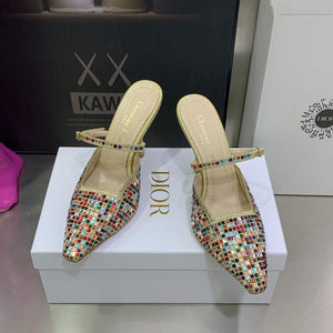 Dior Women's Shoes dior gem heeled 9.5cm sandal KCQ701SQS - 35 - View 2