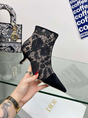 Dior Women's Shoes J'ADIOR embroidered jacquard mesh boots D90023 - 35 - View 2