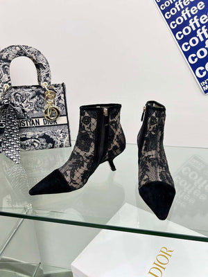 Dior Women's Shoes J'ADIOR embroidered jacquard mesh boots D90023 - 35 - View 5