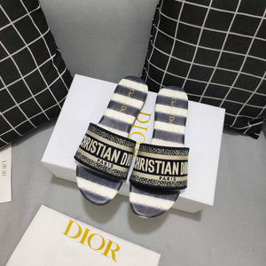 Dior Women's Slippers Designer Dior Sandals Flats Shoes D81197 - 35 - View 1