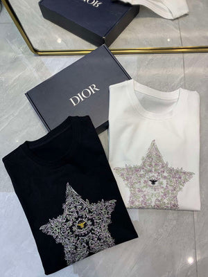 Dior Women's T-shirt Fashion Clothing embroidery D82614 - White / S - View 4