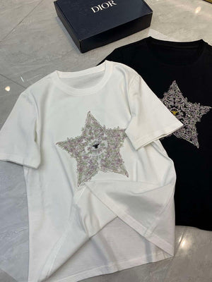 Dior Women's T-shirt Fashion Clothing embroidery D82614 - White / S - View 7