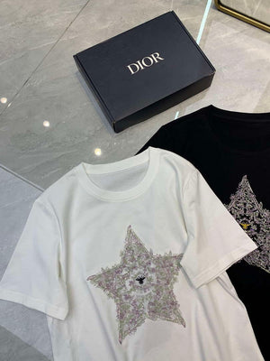Dior Women's T-shirt Fashion Clothing embroidery D82614 - White / S - View 8
