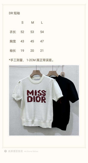 Dior Women's T-shirt Fashion Clothing Rabbit fur D82603 - S / Black - View 6