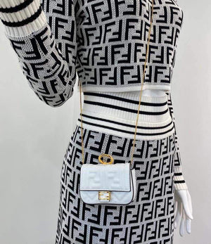 Fendi 7AR844 Nano Baguette Charm White Nappa Leather - luxibagsmall