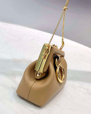 Fendi 7AS051 Nano Fendi First Charm Charm in Apricot nappa leather - Default Title - View 5