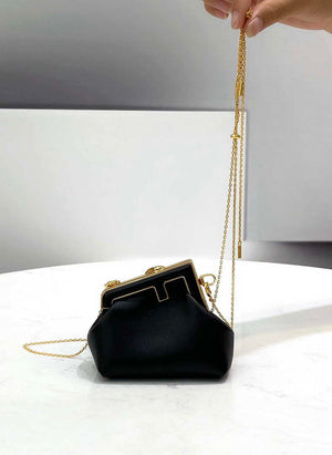 Fendi 7AS051 Nano Fendi First Charm Charm in Black nappa leather - Default Title - View 4