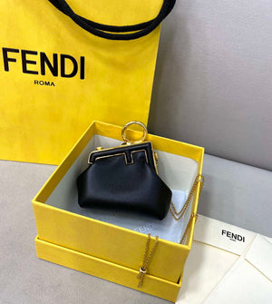 Fendi 7AS051 Nano Fendi First Charm Charm in Black nappa leather - Default Title - View 2