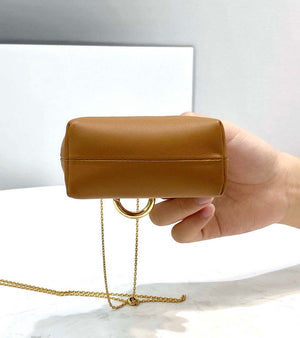 Fendi 7AS051 Nano Fendi First Charm Charm in Brown nappa leather - Default Title - View 5