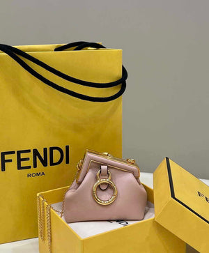 Fendi 7AS051 Nano Fendi First Charm Charm in pink nappa leather - Default Title - View 3