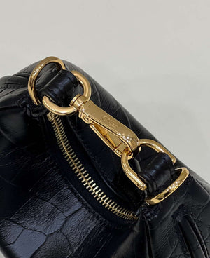 Fendi 7AS089 Nano Fendigraphy Black Crocodile leather Charm 80083S - Default Title - View 5