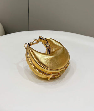 Fendi 7AS089 Nano Fendigraphy Gold leather Charm 80056S - Default Title - View 4