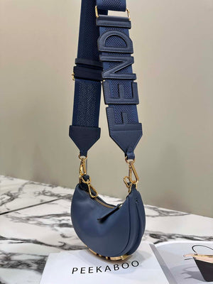 Fendi 7AS089 Nano Fendigraphy Gray Blue Leather Charm 80056S - Default Title - View 2