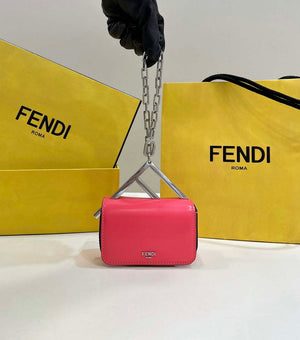 Fendi 7AS173 Fendi First Sight Red leather Nano bag - Default Title - View 1