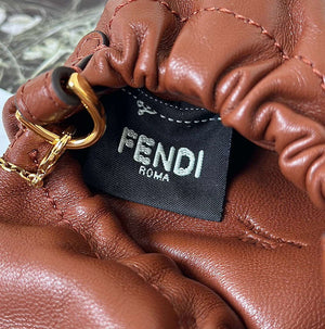 Fendi 7AS368ABVEF0K7E Mamma Baguette Nano Brown leather miniature 8677mini - Default Title - View 5