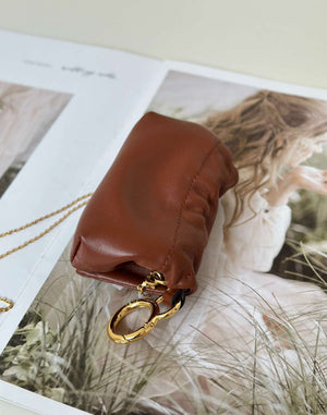 Fendi 7AS368ABVEF0K7E Mamma Baguette Nano Brown leather miniature 8677mini - Default Title - View 7