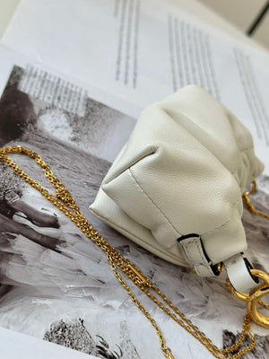 Fendi 7AS368ABVEF0K7E Mamma Baguette Nano White leather miniature 8677mini - Default Title - View 3